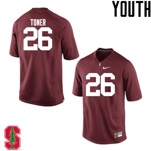 Youth Stanford Cardinal #26 Jet Toner College Football Jerseys Sale-Cardinal